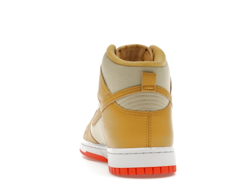 Nike Dunk High Wheat Gold Safety Orange