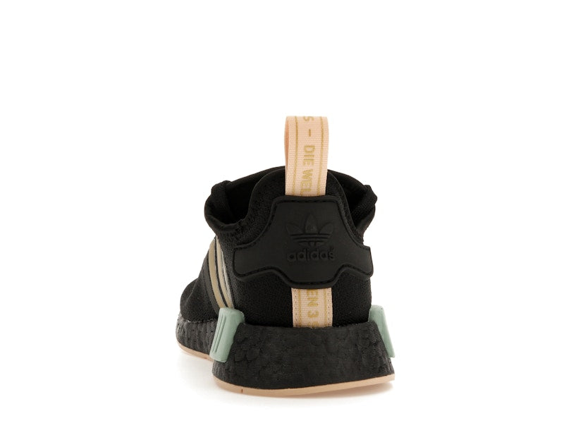 adidas NMD R1 Black Gold Metallic Halo Amber (Women's)