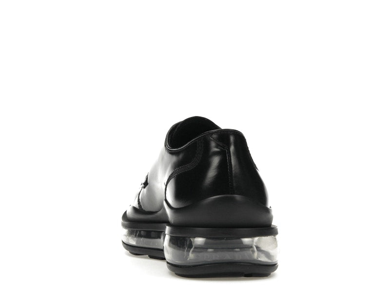 Prada Lace-Up Derby Black Brushed Leather