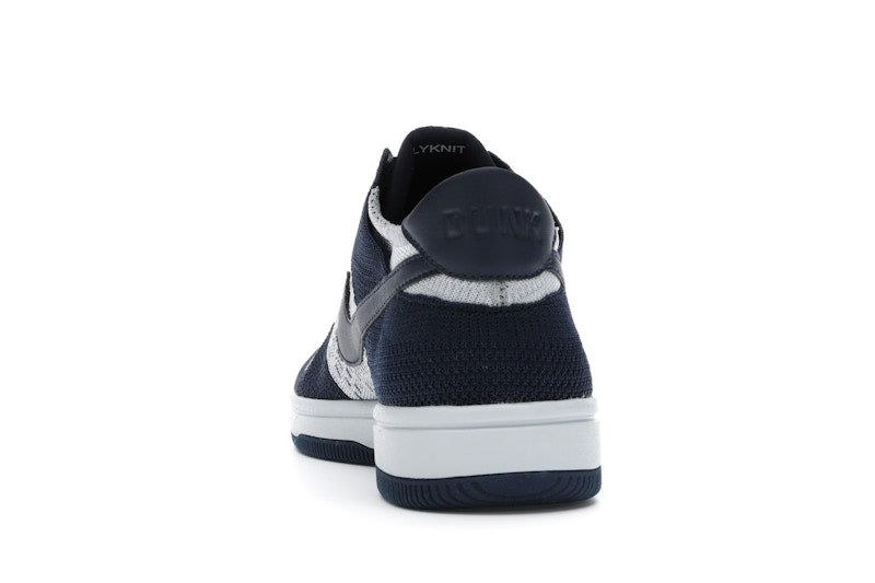Nike Dunk Low Flyknit College Navy Pure Platinum