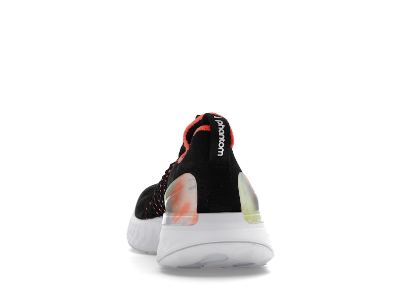Nike React Phantom Run Flyknit Premium Black Bright Mango (Women's)