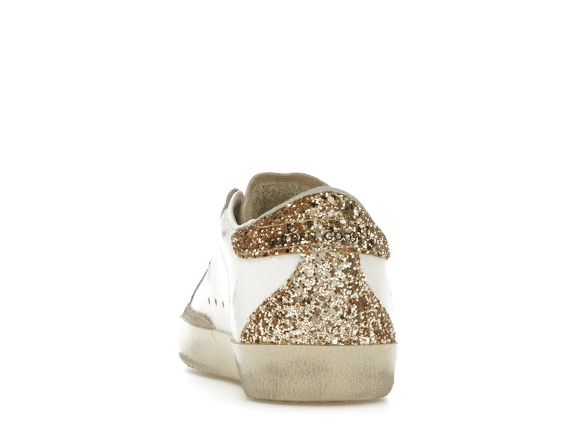 Golden Goose Super-Star White Silver Gold Glitter (Women's)