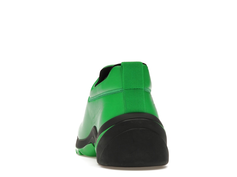 Bottega Veneta Lagoon Low Top Leather Sneaker Black Green
