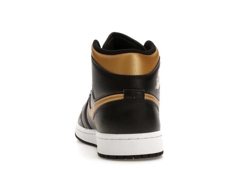 Jordan 1 Mid Black Metallic Gold