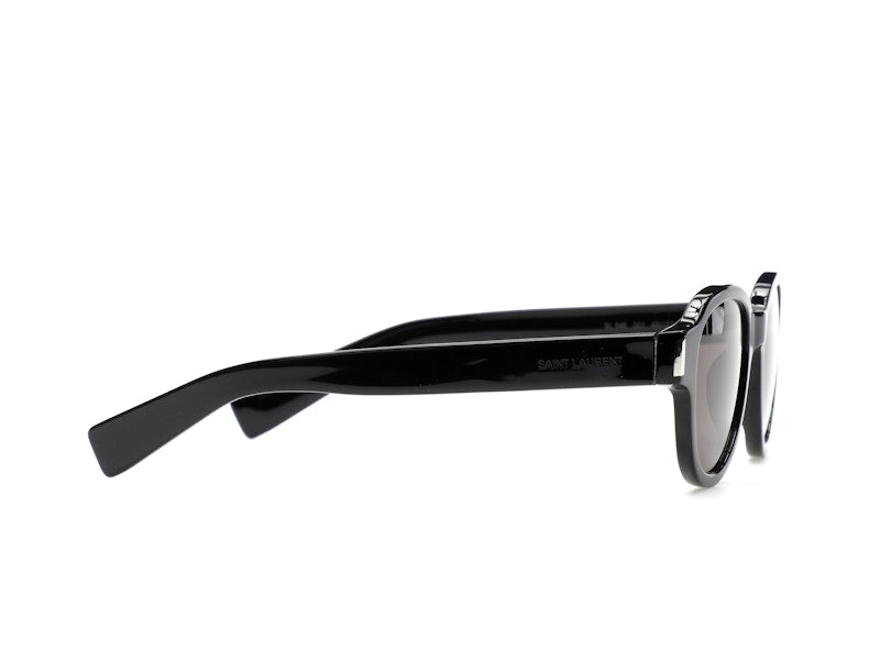 Saint Laurent Round-Frame Acetate Sunglasses Black/Black/Black (SL546-30013743-001)