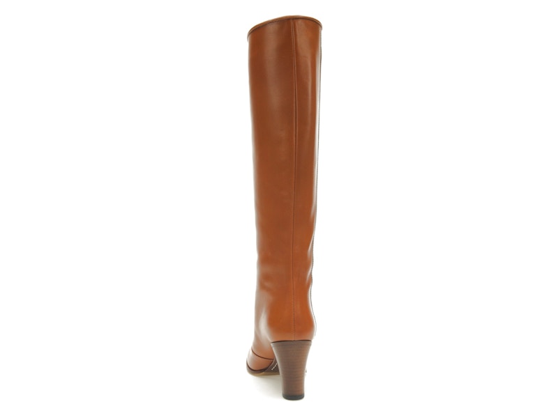 adidas x Gucci 73mm Knee-High Boots Cognac Leather