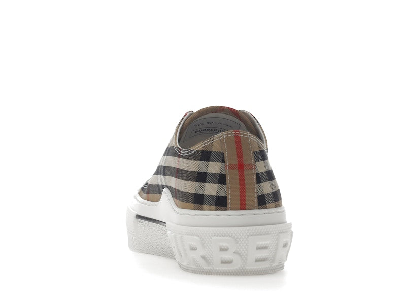 Burberry Vintage Check Cotton Sneakers Archive Beige White (Women's)