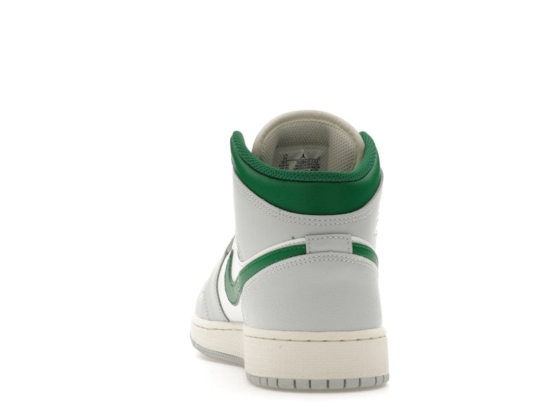 Jordan 1 Mid White Pure Platinum Pine Green (GS)