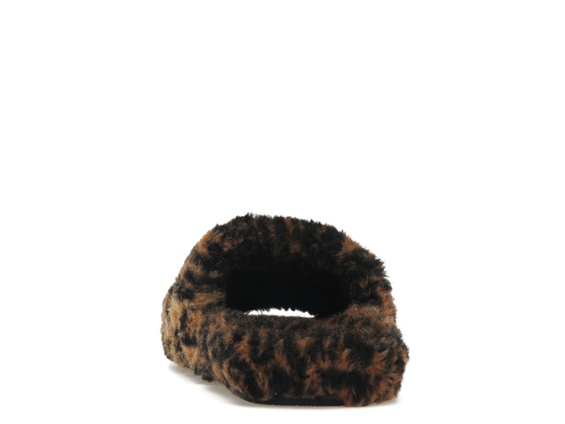 Balenciaga Furry Slide Leopard Brown Black