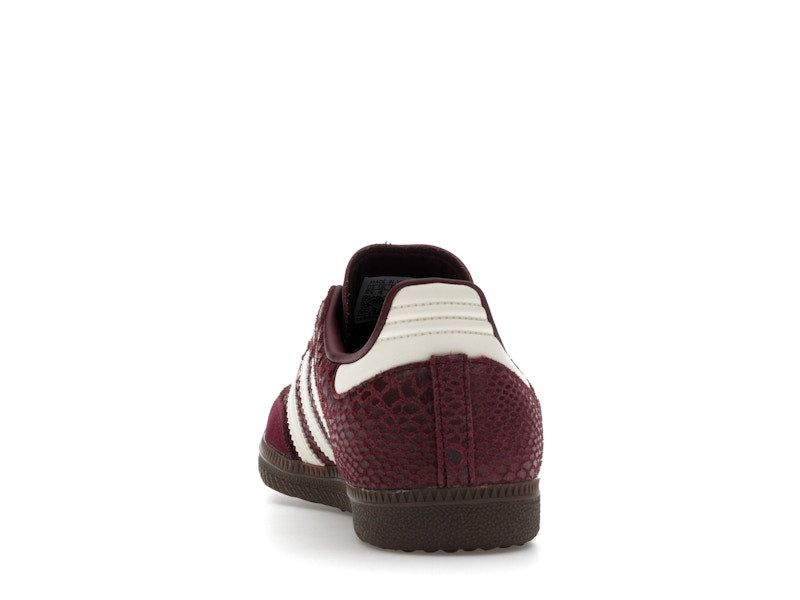 adidas Samba OG Snakeskin Maroon Cream White (Women's)