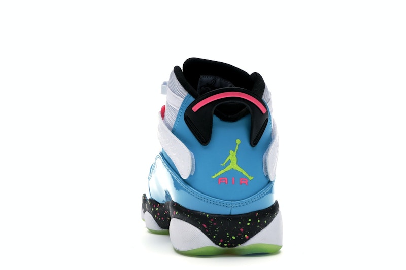 Jordan 6 Rings White Light Blue Fury Cyber