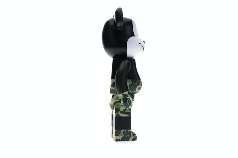 Bearbrick BAPE Mickey Mouse 100% & 400% Set Black/Green Camo