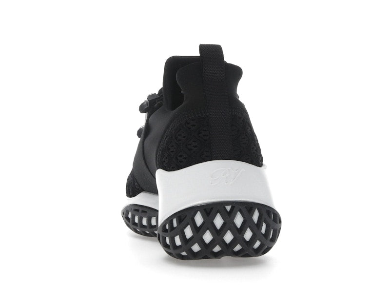 Roger Vivier Viv' Run Fabric Black White Crystal Buckle (Women's)