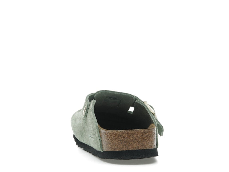 Birkenstock Boston Soft Footbed Suede Green Tea (Narrow Fit)