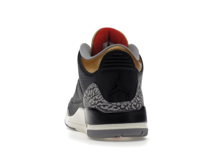 Jordan 3 Retro Black Cement Gold (Women's)