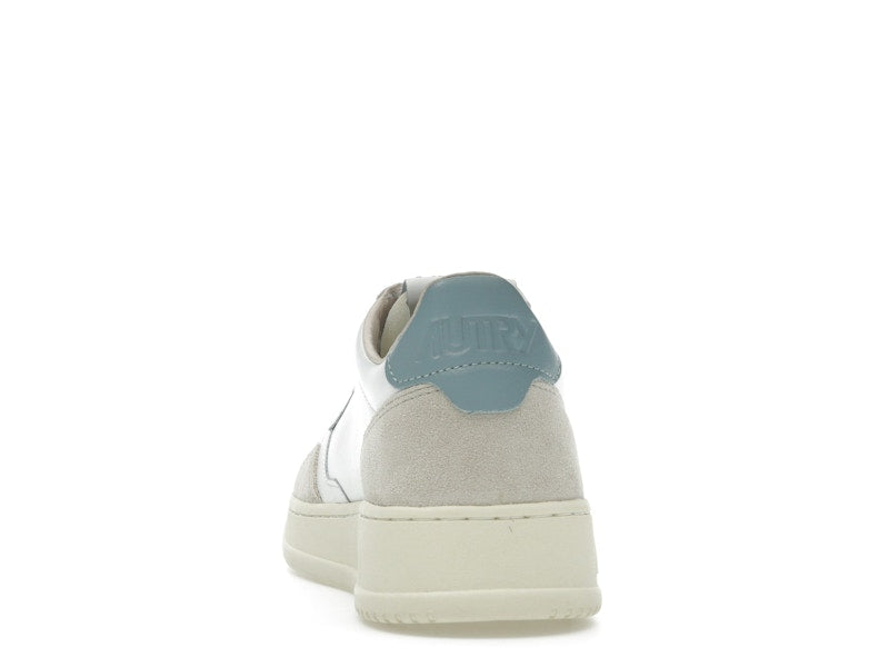Autry Medalist Leather Low White Silver Blue