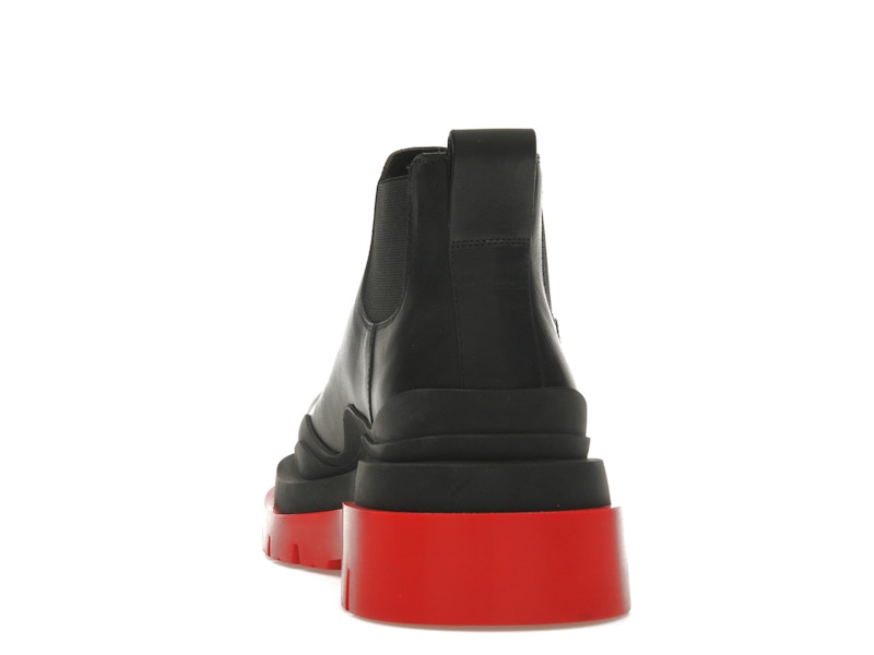 Bottega Veneta Tire Ankle Chelsea Boot Black Red (Women's)