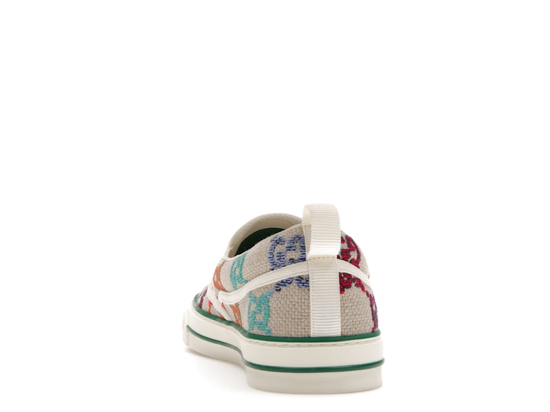 Gucci Tennis 1977 Slip On GG Logo White Multi