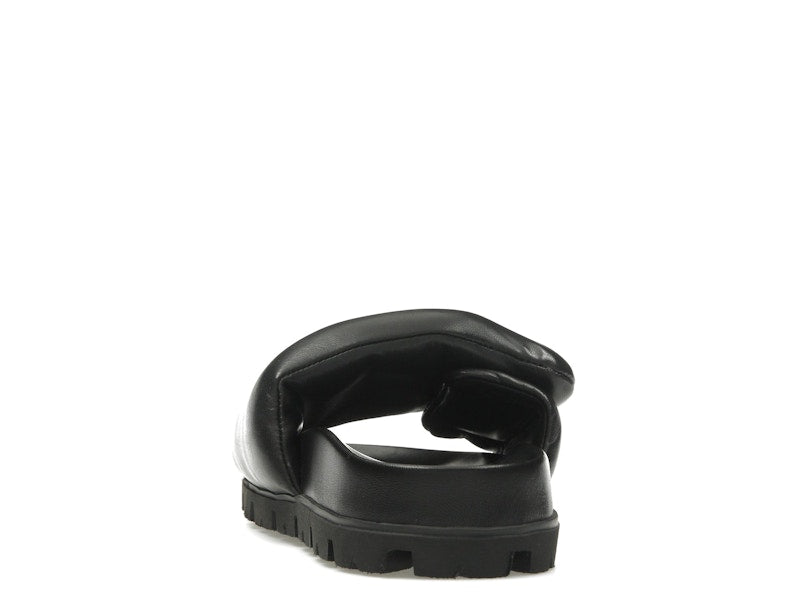 Prada Soft Padded 20mm Slide Sandal Black Nappa Leather