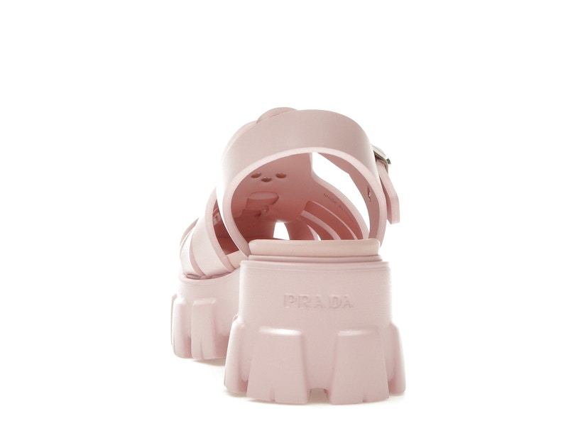 Prada Monolith Foam Rubber 55mm Sandals Alabaster Pink