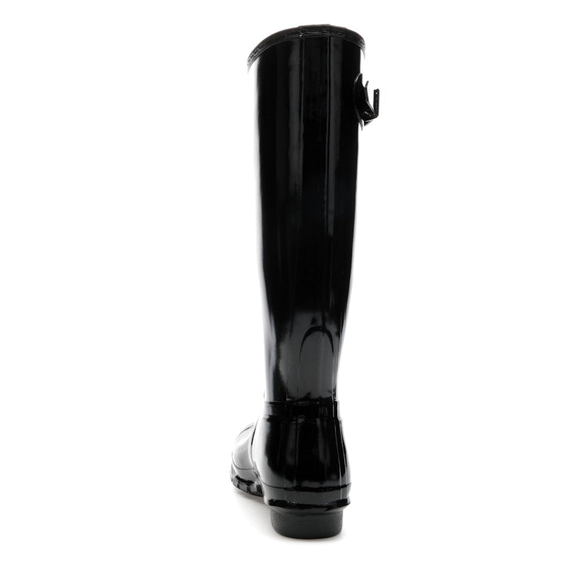 Hunter Original Tall Gloss Rain Boots Black (Women's)