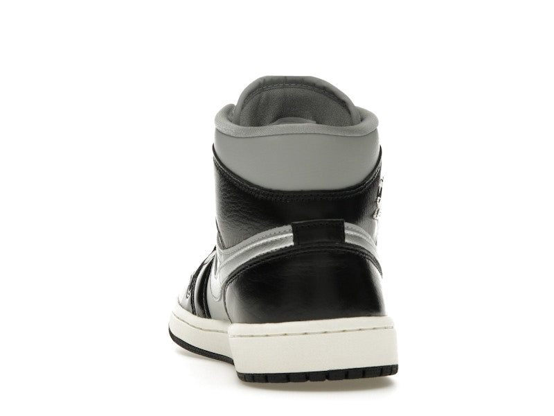 Jordan 1 Mid SE Black Metallic Silver (Women's)