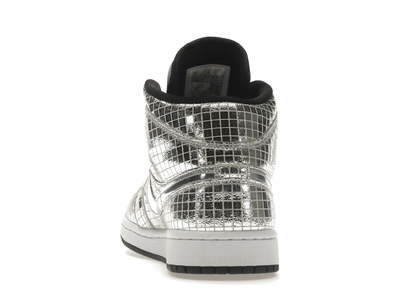 Jordan 1 Mid SE Disco Metallic Silver (Women's)