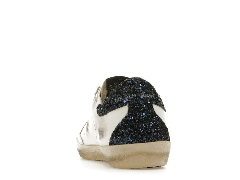 Golden Goose Super-Star White Blue Glitter (Women's)