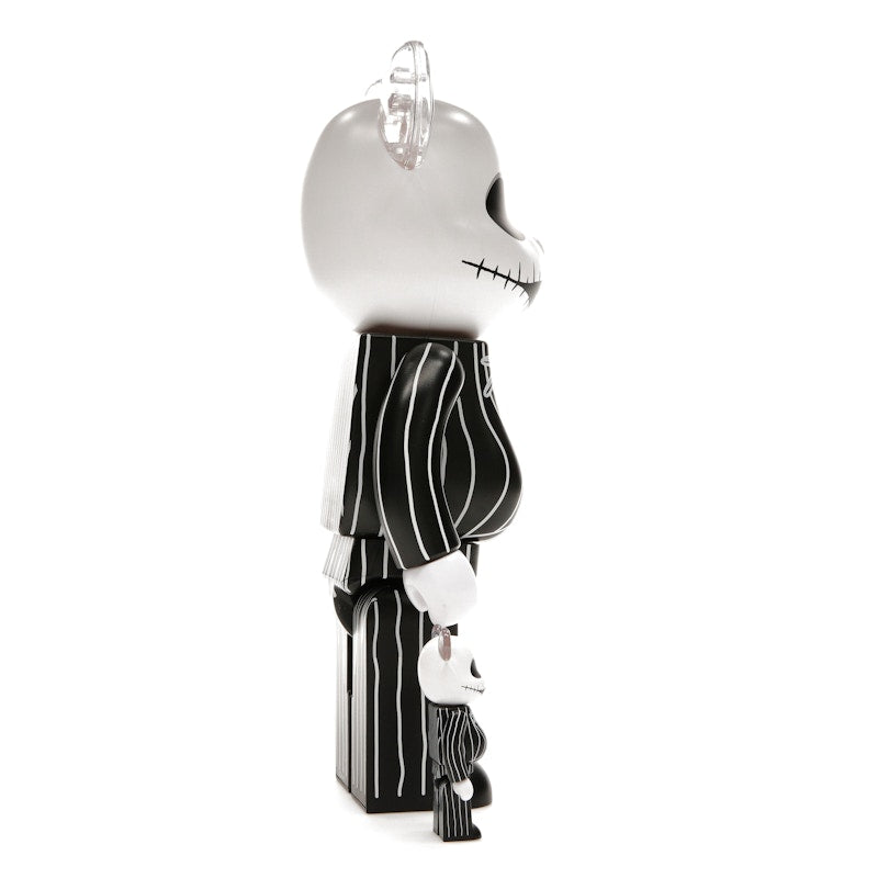 Bearbrick x Disney Tim Burton's The Nightmare Before Christmas Jack Skellington 100% & 400% Set