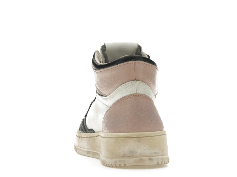 Autry Medalist Leather Mid Super Vintage White Pink Black (Women's)