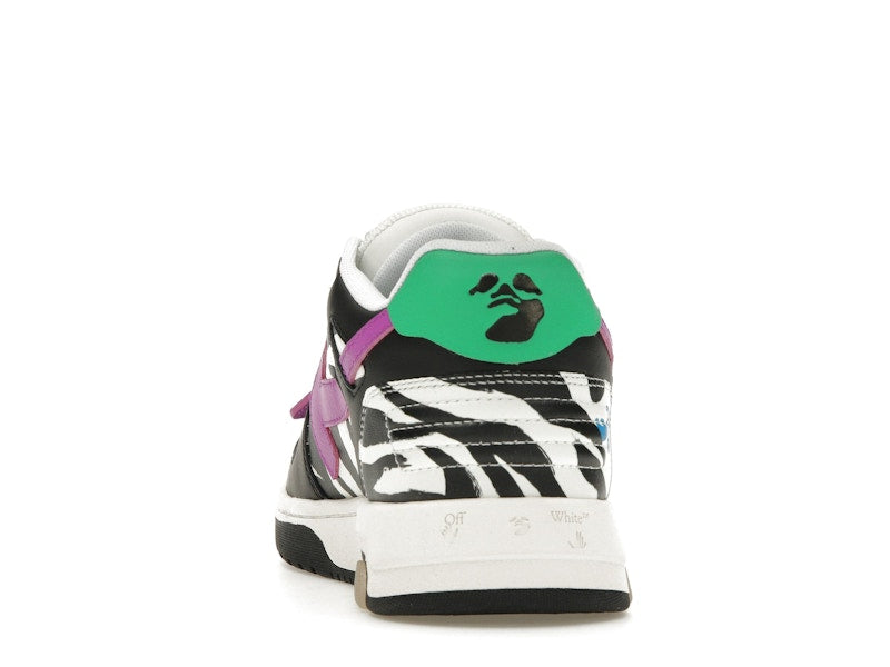 OFF-WHITE Out Of Office OOO Low Tops Zebra Pink (Women's)