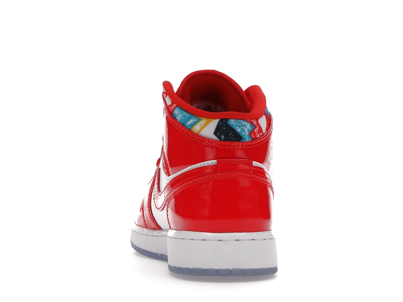 Jordan 1 Mid Barcelona Sweater Red Patent (GS)