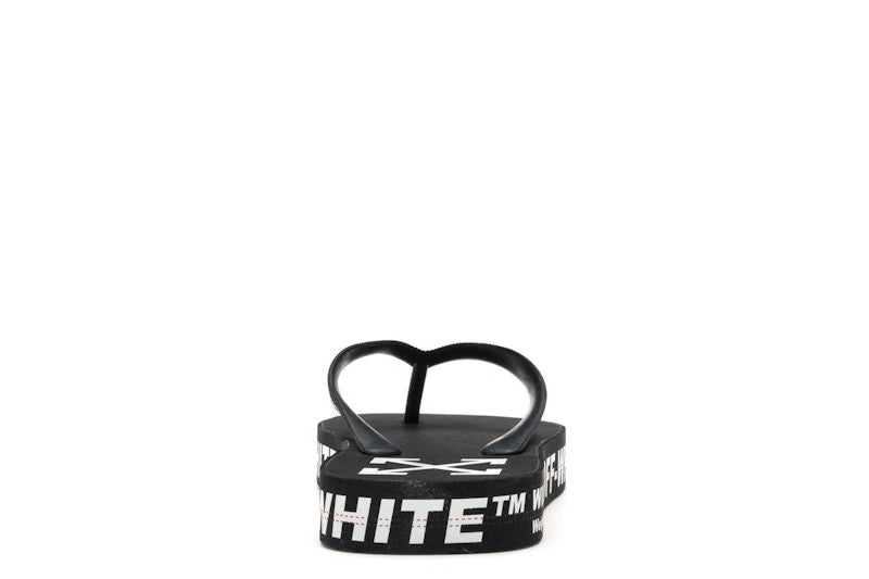 Off-White Logo Typographic Flip Flop Black SS20