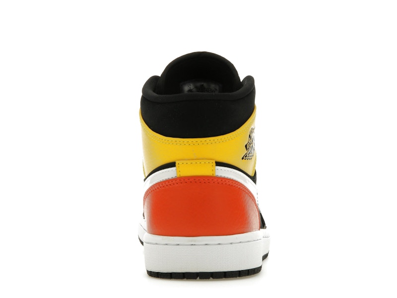 Jordan 1 Mid Black Amarillo Orange