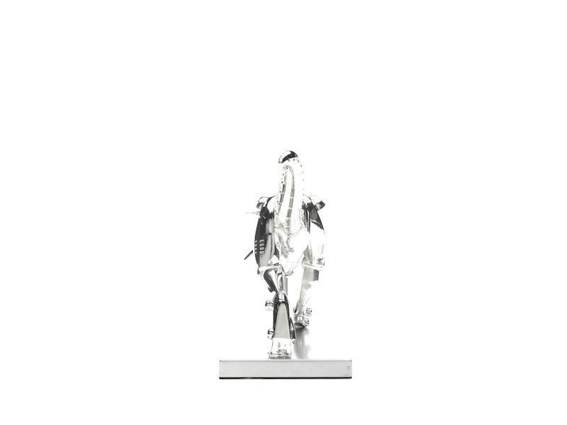 Hajime Sorayama T-Rex Cyborg Dinosaur Figure Silver