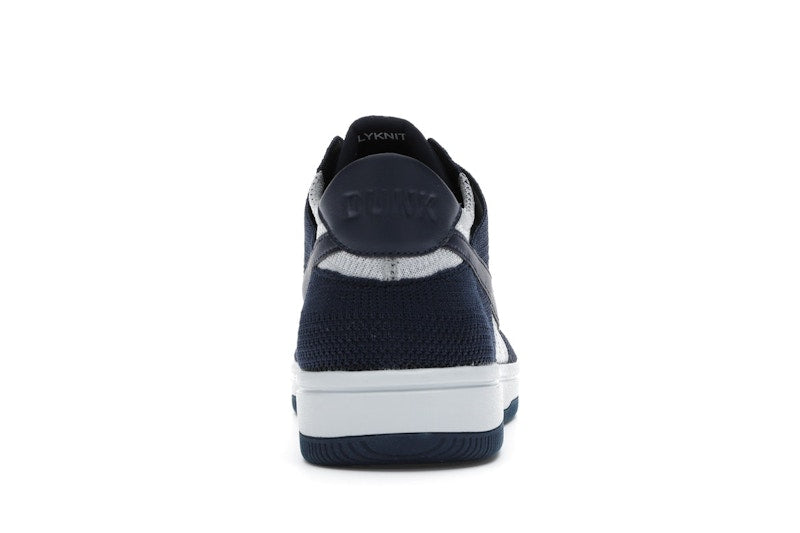Nike Dunk Low Flyknit College Navy Pure Platinum