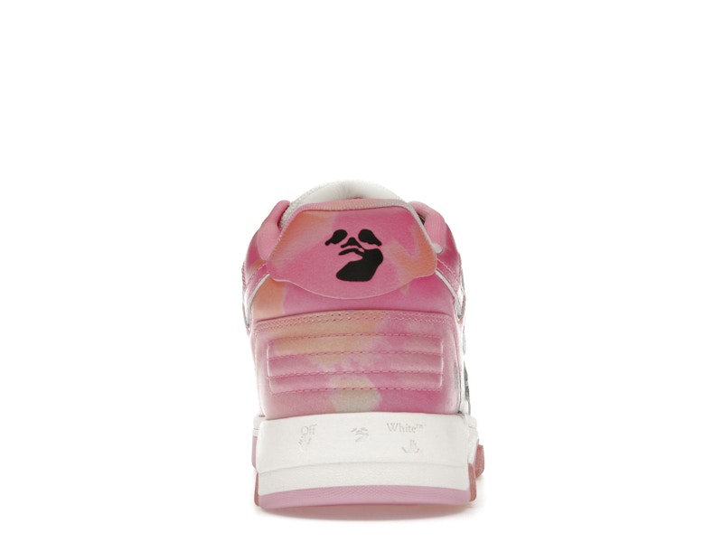 OFF-WHITE Out Of Office OOO "For Walking" Low Tops Pink Tie Dye