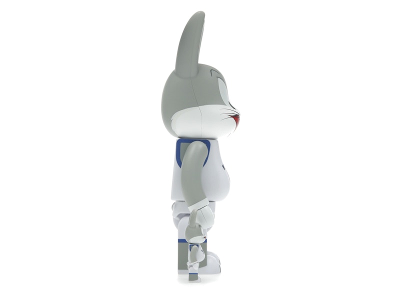 Bearbrick x Space Jam Rabbrick Bugs Bunny 100% & 400% Set Grey