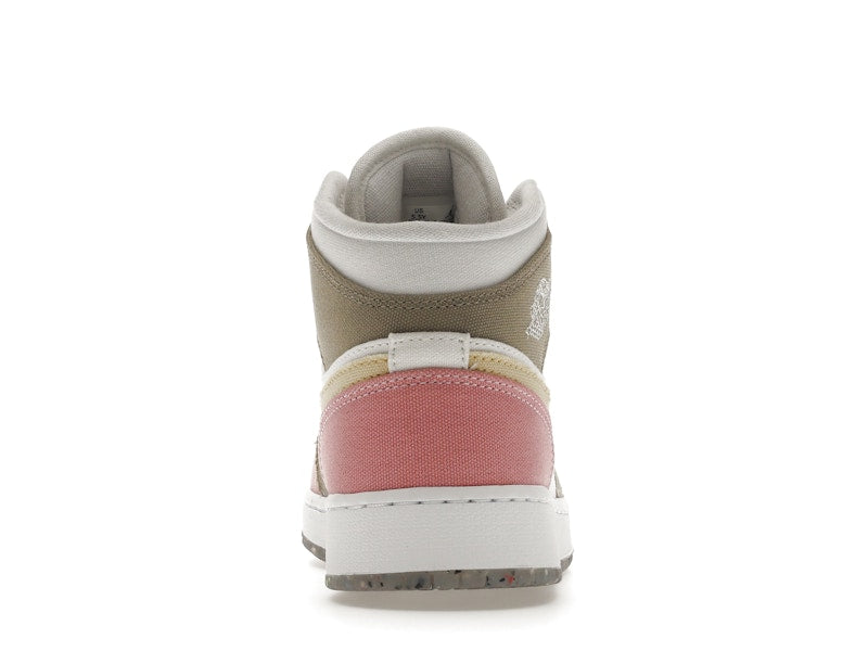 Jordan 1 Mid SE Pastel Vivid Green Grind (GS)