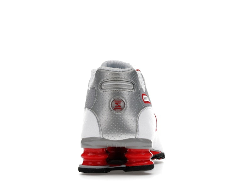 Nike Shox NZ White Red Metallic Silver