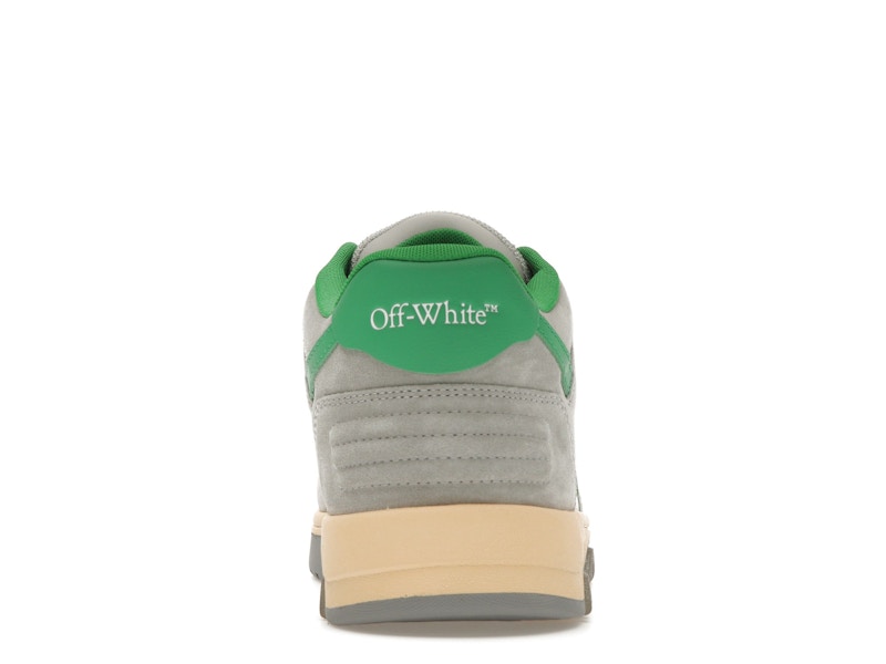 OFF-WHITE Out Of Office OOO Low Tops Light Grey Green