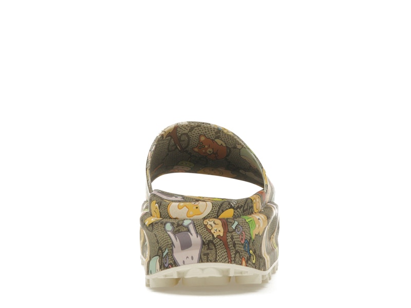 Gucci x Pikarar GG Animal Print Slide Beige Multi (Women's)