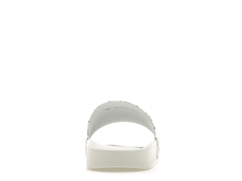Moncler Basile Slide Logo Print White