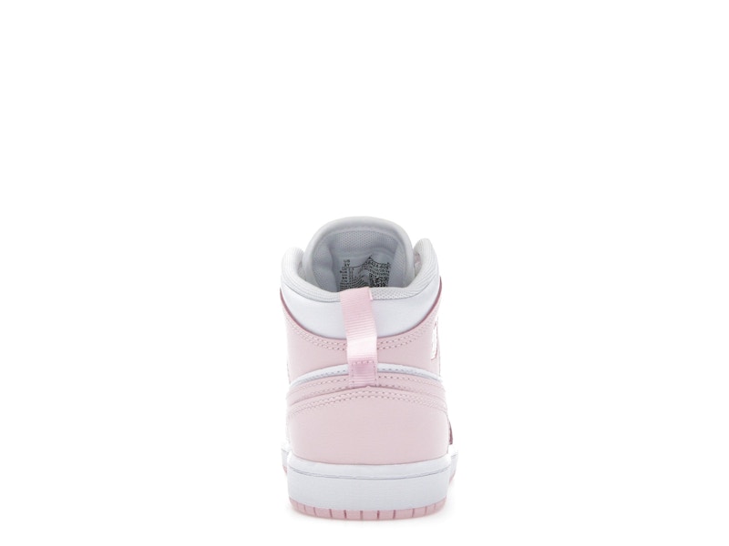 Jordan 1 Mid Pink Foam Fire Red White (PS)