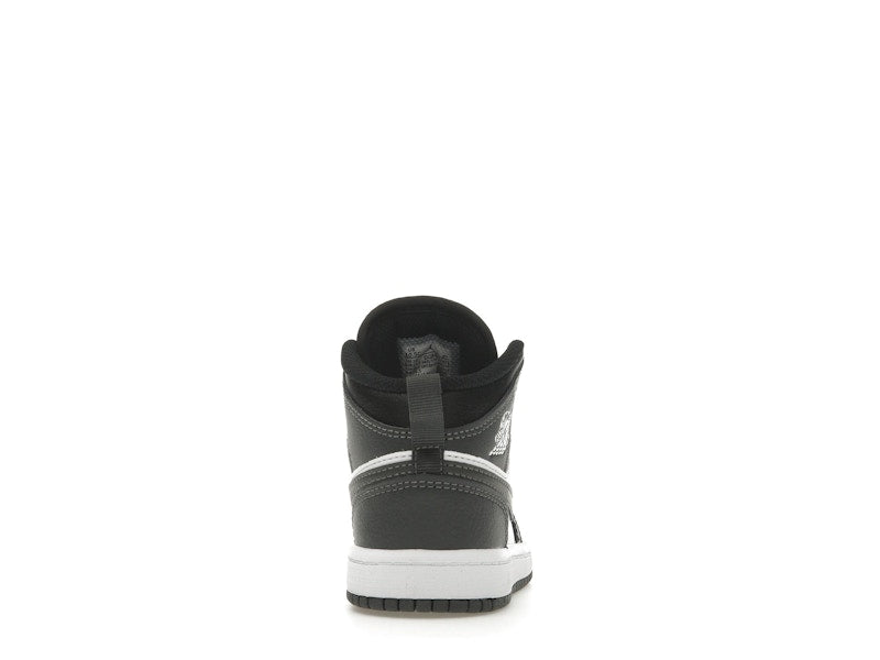 Jordan 1 Mid Black White Iron Grey (PS)