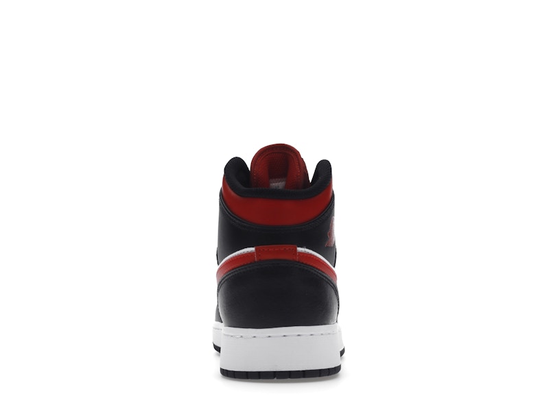 Air Jordan 1 Mid Black Fire Red (GS)