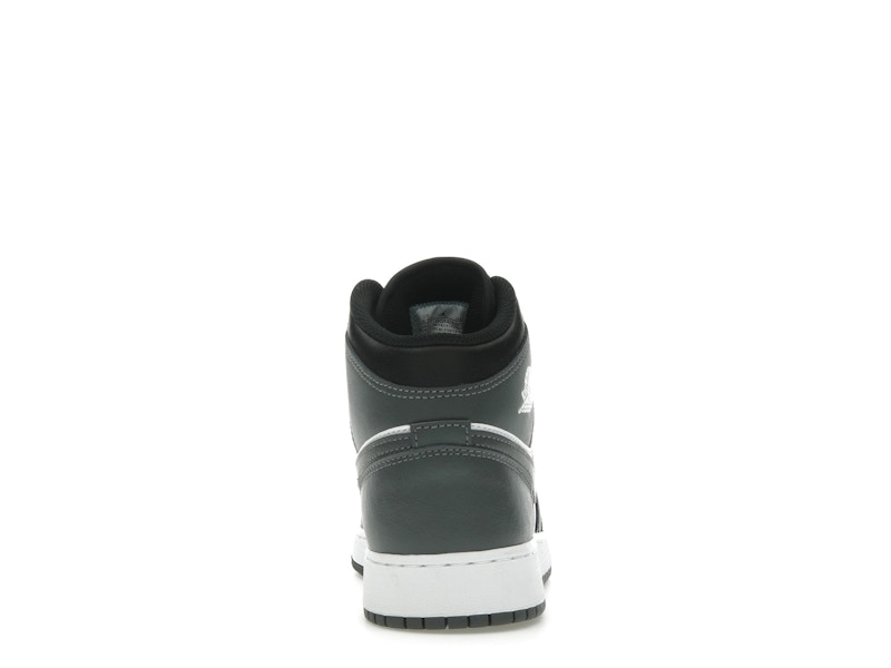 Jordan 1 Mid Black White Iron Grey (GS)