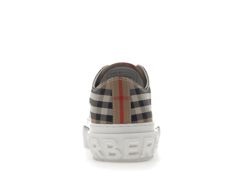 Burberry Vintage Check Cotton Sneakers Archive Beige White (Women's)