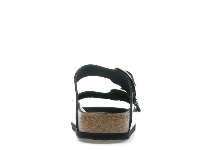 Birkenstock Arizona Big Buckle Natural Leather Patent Black Gold (Women's)