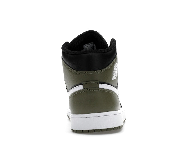 Jordan 1 Mid Black White Olive